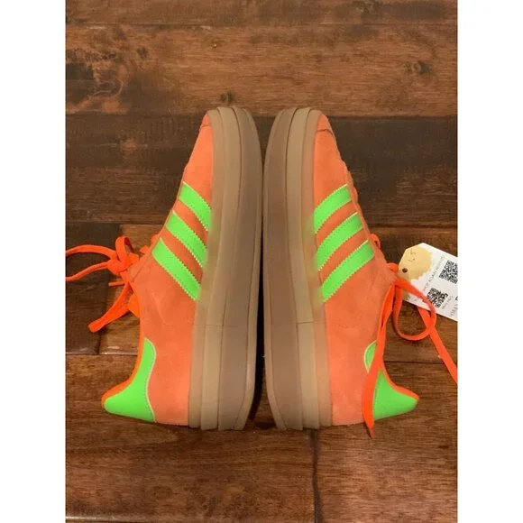 Adidas Originals Gazelle Bold Collegiate Orange Green H06126 Sneakers Size 6